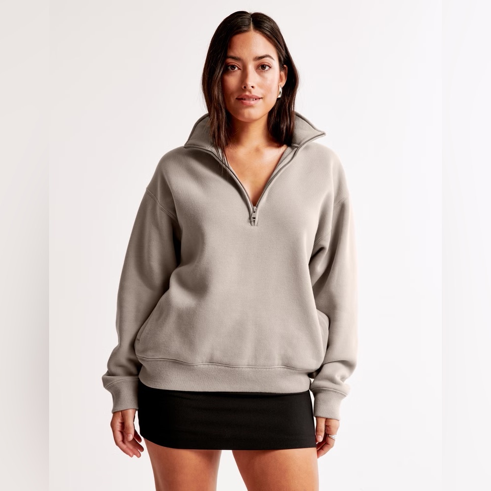 ABERCROMBIE VINTAGE HALF ZIP SWEATSHIRT